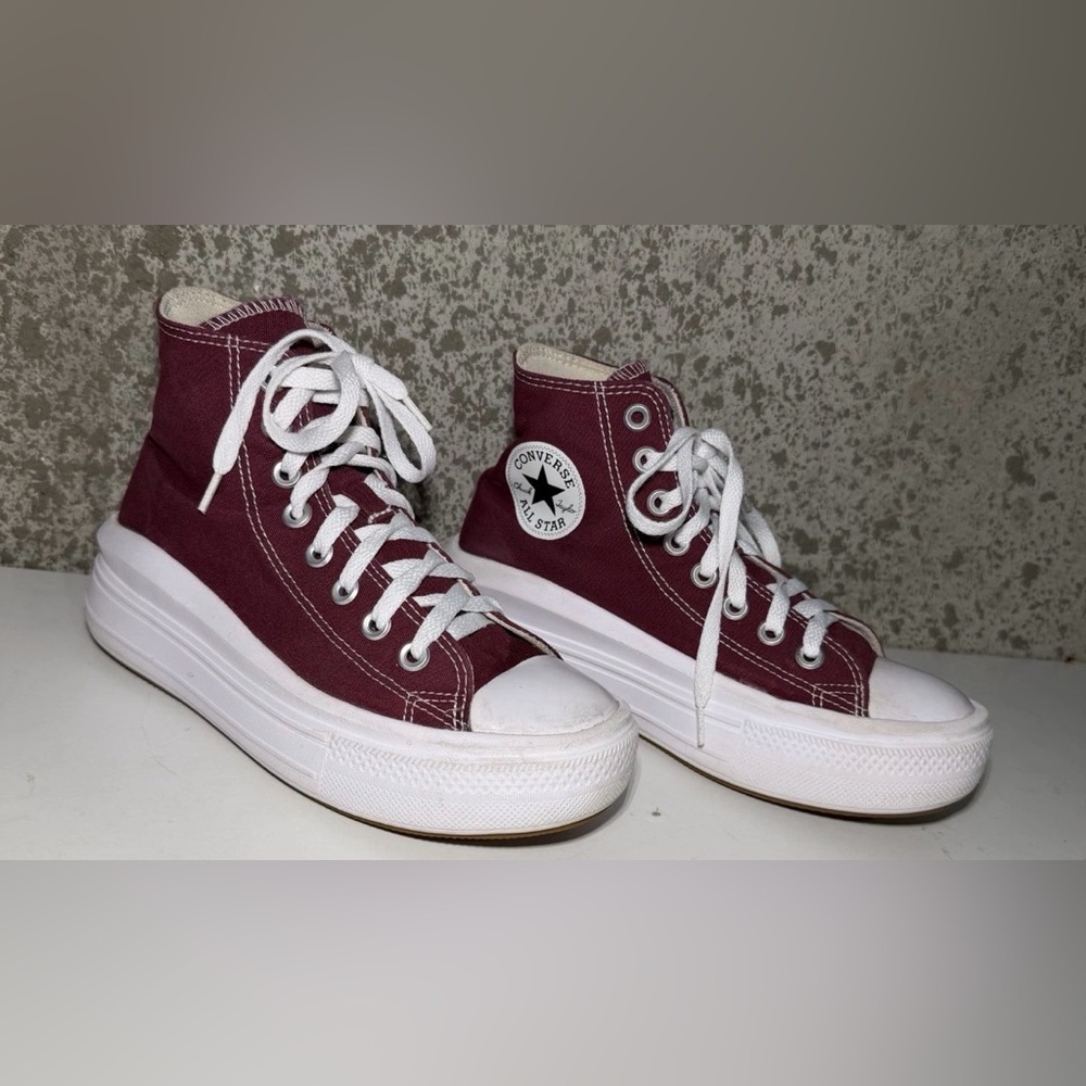 Converse Chuck Taylor All Star Move Platform High Tops Burgundy Women’s 7
